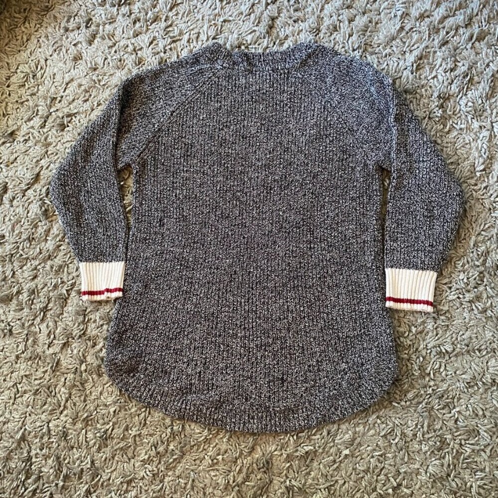 Chunky Black/White Speckled Pullover | Kodiak-Style Cuff Sweater | Relaxed Fit - Picture 13 of 13